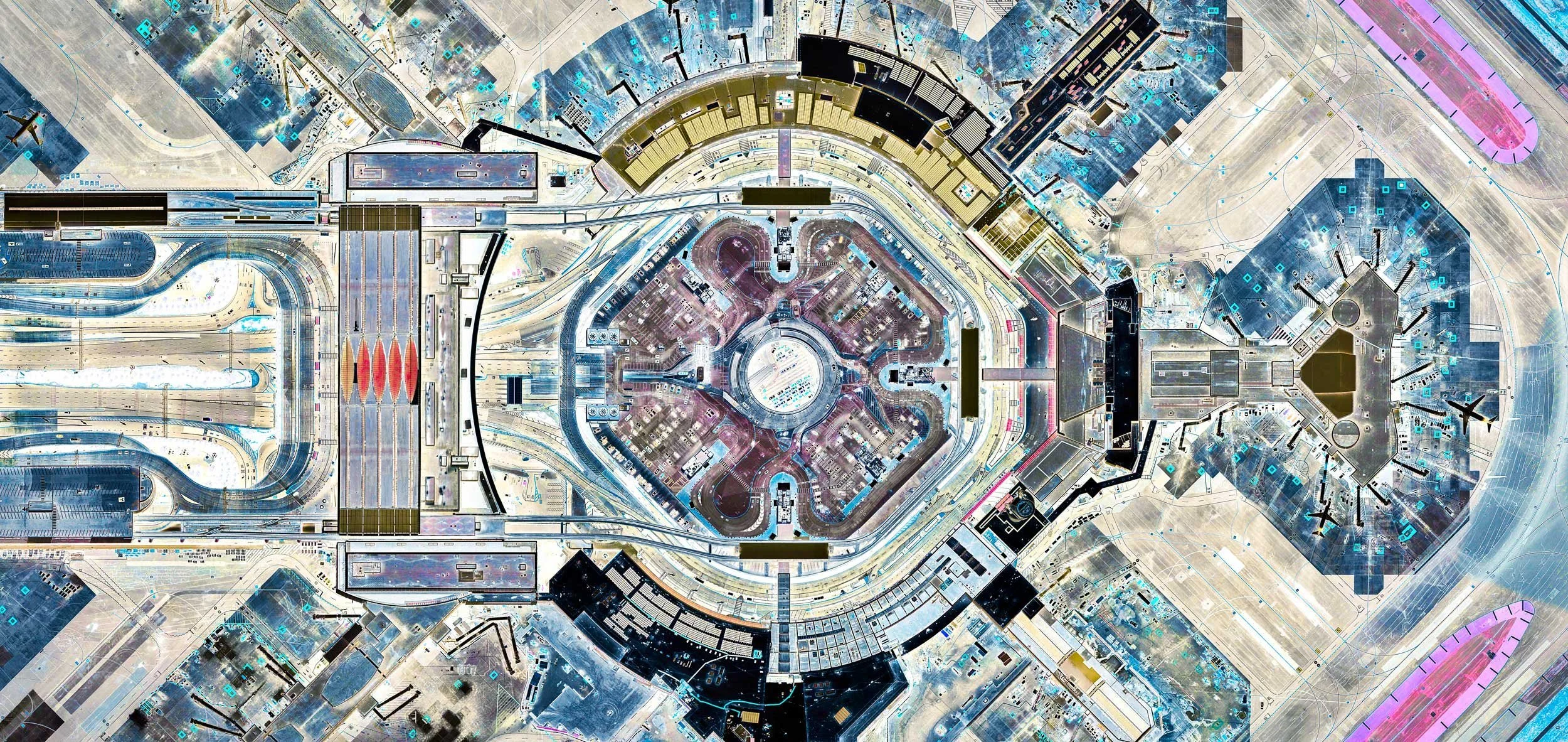 AIRPORTS SERIES — ULTRADISTANCIA. Satellite Fine Art by Federico